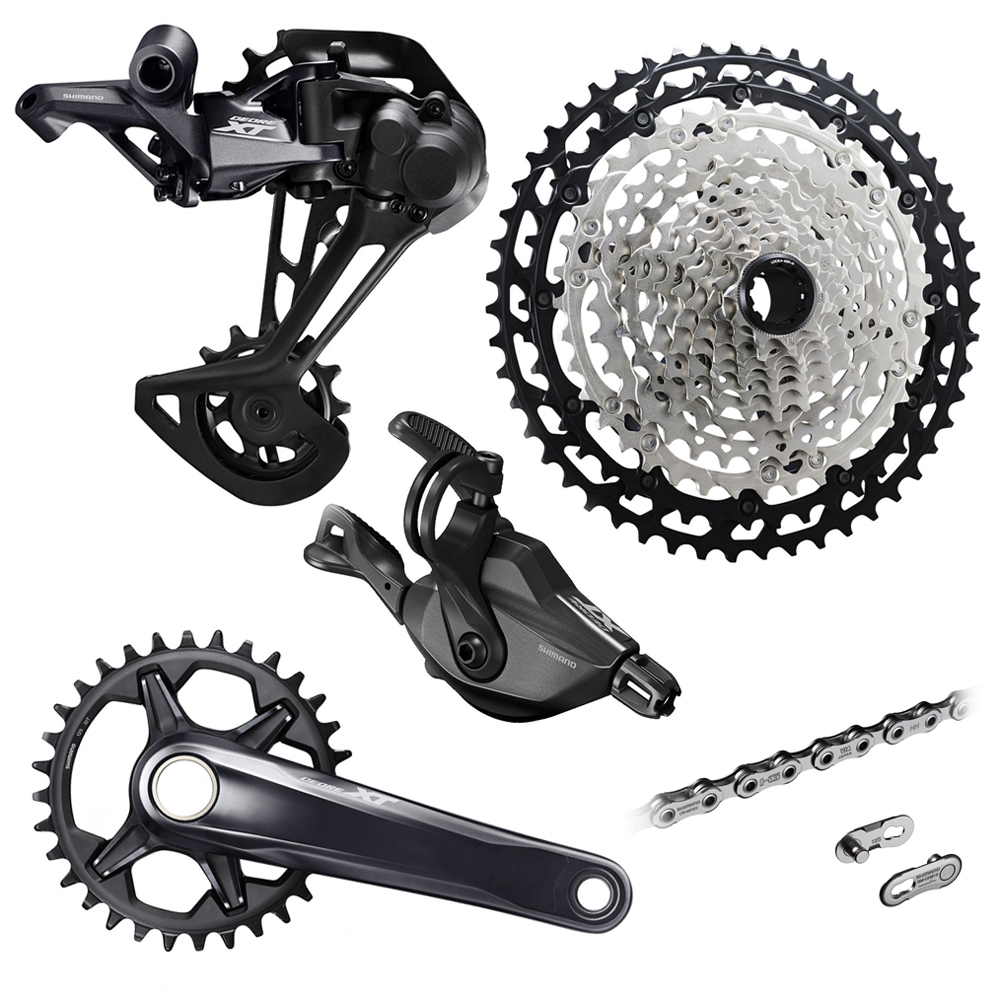 SHIMANO Deore XT M8100 1x12 Speed Groupset – 4-Piece (Shifter, Derailleur, Cassette, Chain)