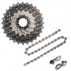 СЕТ ВЕНЕЦ КАСЕТА И ВЕРИГА: SHIMANO DURA ACE R9100 /12-28/