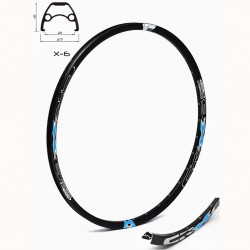 ВЕЛО ШИНА: CROSSER Х6 -27.5”-36Н /BLACK-BLUE/